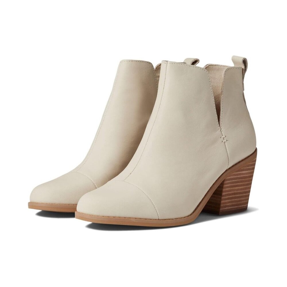 TOMS- Beige Everly Cut Out Booties Size Women 8 Fashion Trendy Ankle Boots